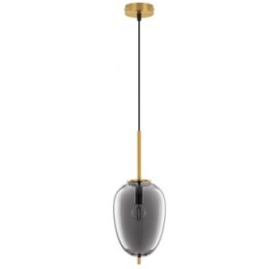 Nowoczesna ZŁOTA Lampa Wisząca Czarna Kula PILAR LE43666 LUCES EXCLUSIVAS