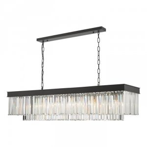 Czarny Żyrandol Kryształowy Nowoczesny CELEUS CEL6422 DAR LIGHTING