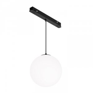 Minimalistyczna Czarna Lampa Wisząca Magnetyczna Szynoprzewodowa Biała Kula LUNA EXILITY TR039-4-5W3K-WW-DS-1 MAYTONI