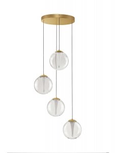 Dekoracyjna złota lampa wisząca LED szklane kule HUALMAY LE44834 Luces Exlusivas
