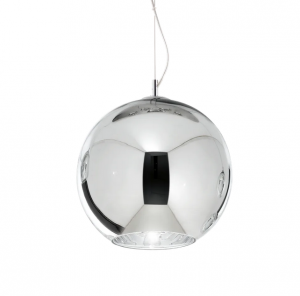 Szklana chromowana lampa wisząca NEMO sp1 d40 Ideal Lux 250342