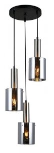 NOWOCZESNA SZKLANA LAMPA WISZĄCA ITALUX SARDO PND-5581-3A-SC+SG DESIGNERSKA LOFT