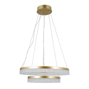 Nowoczesna złota lampa wisząca 2 ringi okręgi Pantal PND-34533-2L-GD Italux