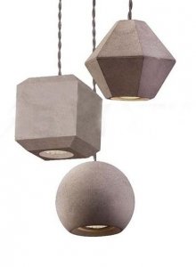 LAMPA WISZĄCA Z BETONU ZWIS NA ŻARÓWKI KABEL NOWODVORSKI GEOMETRIC 9695 LOFT VINTAGE BETON