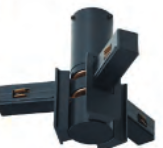 Czarny Element Mocujący Do Szyny Magnetycznej AZZARDO ALFA TRACK MAGNETIC MULTI-ANGLE CONNECTOR 3 AZ6483