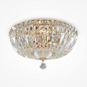 Lampa Sufitowa Żyrandol Glamour Kryształowy Złoty Okrągły Basfor MAYTONI DIA100-CL-03-G