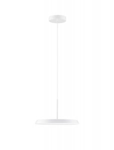 Minimalistyczna lampa wisząca LED okrągła biała uniwersalna klasyczna do salonu jadalni FOVENTO LE45443 Luces Exclusivas