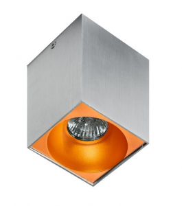 Nowoczesna lampa sufitowa plafon tuba aluminiowa + złoty HUGO AZ0828 + AZ0831 Azzardo