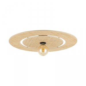 Nowoczesny plafon beżowy okrągły 60cm słomkowy abażur w stylu boho industrialny CALMA 11351 TK-Lighting