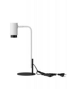 Klasyczna lampa biurkowa stołowa aluminiowa regulowana biała tuba minimalistyczna uniwersalna możliwość ściemniania TORVILA LE45623 Luces Exclusivas