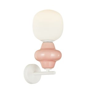 Różowy kinkiet ścienny ceramiczny Latera Italux WL-94331-1S-PK