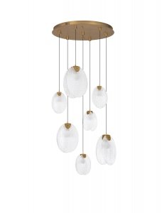 Lampa wisząca LED wielopunktowa okrągłe szklane klosze designerska nowoczesna CONSUEGRA LE46005 Luces Exclusivas