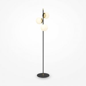 Nowoczesna Lampa Podłogowa Kule Czarna MAYTONI NOSTALGIA MOD048FL-03G 