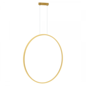 Łazienkowa złota lampa wisząca okrąg pierścień led 46W SATURNO Milagro ML8857