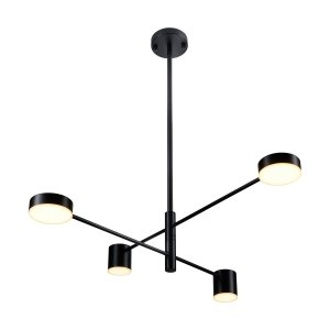 Lampa wisząca LED czarna geometryczna asymetryczna nowoczesna minimalistyczna klasyczna CLEX ST-8102P-4 Step Into Design