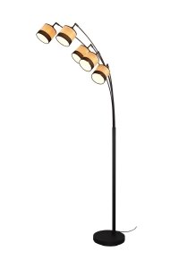 Dekoracyjna Lampa Podłogowa Czarna Z Abażurem BOLZANO R41665032 RL