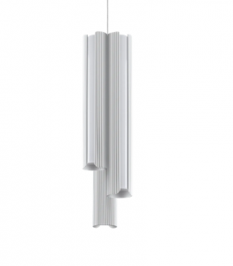 Designerska biała lampa wisząca tuby nowoczesna dekoracyjna Dorica sp3 d90 366470 IDEAL LUX 
