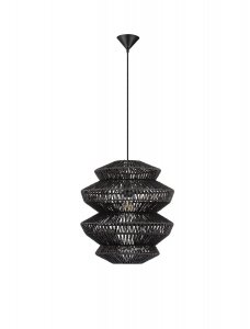 Lampa wisząca pleciona boho rustykalna industrialna nad stół do salonu sypialni ściemnialna Luces Exclusivas