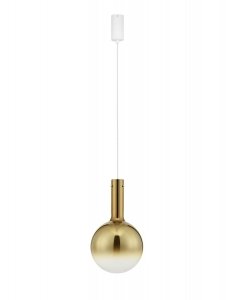 Szklana Lampa Wisząca Minimalistyczna Złoty Szklany Klosz JAVIER LE44483 Luces Exlusivas