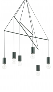 DESIGNERSKA LAMPA WISZĄCA POP IDEAL LUX 158815 CZARNY MAT LOFT 