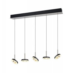 Lampa wisząca LED okrągła wielopunktowa designerska nowoczesna ściemnialna GUANO 334410507 Trio