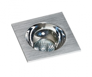 Nowoczesna oprawa podtynkowa kwardratowa alumininiowa + chrom HUGO 1 AZ1733 + AZ0855 Azzardo