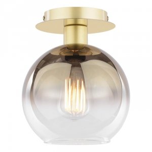 Nowoczesny Plafon Sufitowy Złoty Szklany Klosz Kula LYCIA LYC0135 DAR LIGHTING