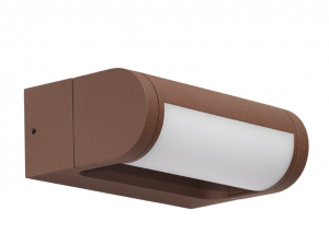 Stylowa lampa elewacyjna na taras i fasadę kinkiet LED regulowany IP65 modny kolor corten Azzardo FRAME AZ6635 12W 3000K