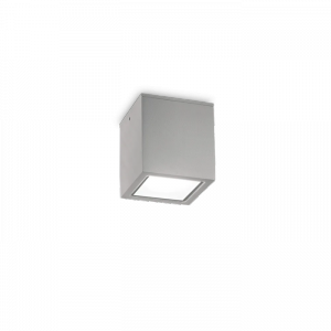 Zewnętrzny Kwadratowy Nowoczesny Plafon Sufitowy Szary TECHO 326894 IDEAL LUX