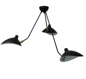 Lampa wisząca nowoczesna 3 klosze na wysięgniku metalowa czarna designerska klasyczna ponadczasowa CRANE P8703 Step Into Design
