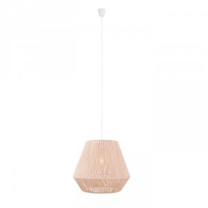 Biała Lampa Wisząca Bawełniana PRASLIN P0584 MAXLIGHT
