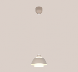 Beżowa lampa wisząca półokrągły klosz nowoczesna do loftowych wnętrz TILOS R36501943 RL