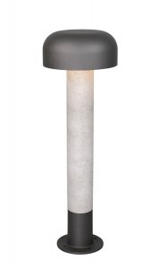 Nowoczesny słupek ogrodowy szary kształt grzybka klasyczny minimalistyczny aluminiowy betonowa podstawa FRASER IP54 562560178 Trio 