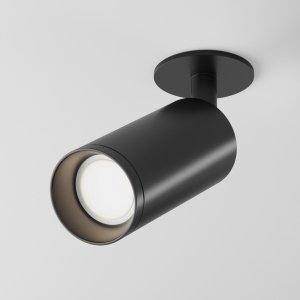  Lampa wbudowana w sufit spot nowoczesna regulowana tuba aluminum czarna Focus MAYTONI C018CL-01B