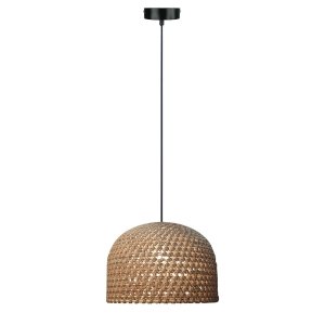 Naturalna pleciona lampa wisząca z rattanu w stylu japandi KANSOLP-2025/1P 50 cm Light Prestige