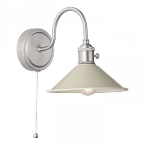 Chrom Kinkiet Ścienny Vintage Szary Klosz HADANO HAD0761-06 DAR LIGHTING