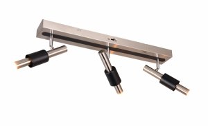 Nowoczesny reflektor potrójny LED srebrny regulowane tuby uniwersalny minimalistyczny metalowy ściemnialny IKARIS 855310307 Trio