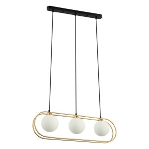 NOWOCZESNA ZŁOTA LAMPA WISZĄCA DO JADALNI ITALUX GROSETTA PND-53423-3-GD