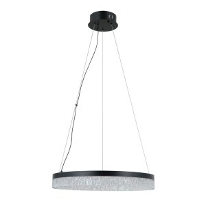 Nowoczesna czarna lampa wisząca okrąg Pantal PND-34533-M-BK Italux