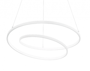 Designerska biała lampa wisząca LED okrągła ring nowoczesna dekoracyjna Oz sp d60 on-off 2700k 342344 Ideal Lux 