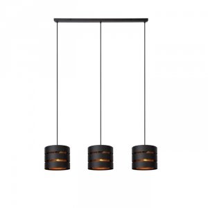 Czarna Lampa Wisząca Vintage ROSAS 21433/03/30 LUCIDE