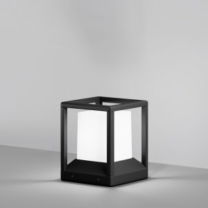 Nowoczesne oświetlenie zewnętrzne lampy stojące kwadrat grafit aluminium Trim MAYTONI O455FL-01GF1