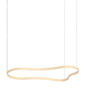 Designerska złota lampa wisząca LED falista okrągła nowoczesna dekoracyjna WAVES-3 SP 345284 Ideal Lux 
