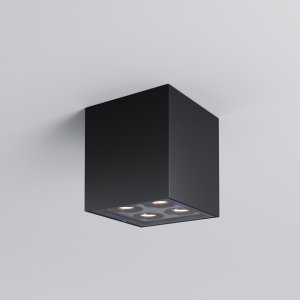 Nowoczesna lampa zewnętrzna sufitowa LED kwadratowa metalowa grafitowa Ares MAYTONI O309CL-L8GF3K