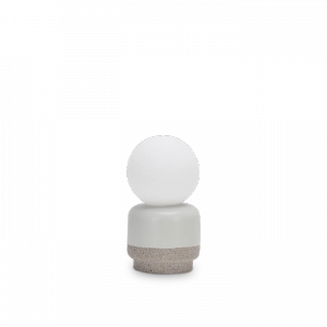 Lampka Biurkowa Minimalistyczna Ceramiczna Biała CREAM 305271 IDEAL LUX