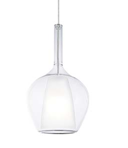 Szklana transparentna lampa wisząca nowoczesna designerska salonowa dekoracyjna Kalique sp1-1 d18 359939 Ideal Lux 