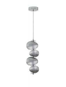 Minimalistyczna lampa wisząca LED szklany klosz kule szara uniwersalna nowoczesna możliwość ściemniania TANVERA LE45207 Luces Exclusivas
