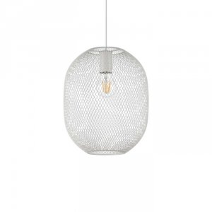 Metalowa Designerska Lampa Wisząca Biała NET SP1 D24 317274 IDEAL LUX