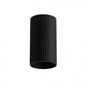 Dekoracyjny spot czarna ryflowana tuba natynkowa 20cm LUCAS AZ6151 + AZ6399