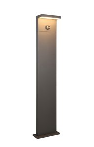 Słupek ogrodowy LED kolor antracyt aluminiowy minimalistyczny klasyczny uniwersalny czujnik ruchu i zmierzchu ściemnialny BLYDE HYBRID IP65 453569142 Trio 